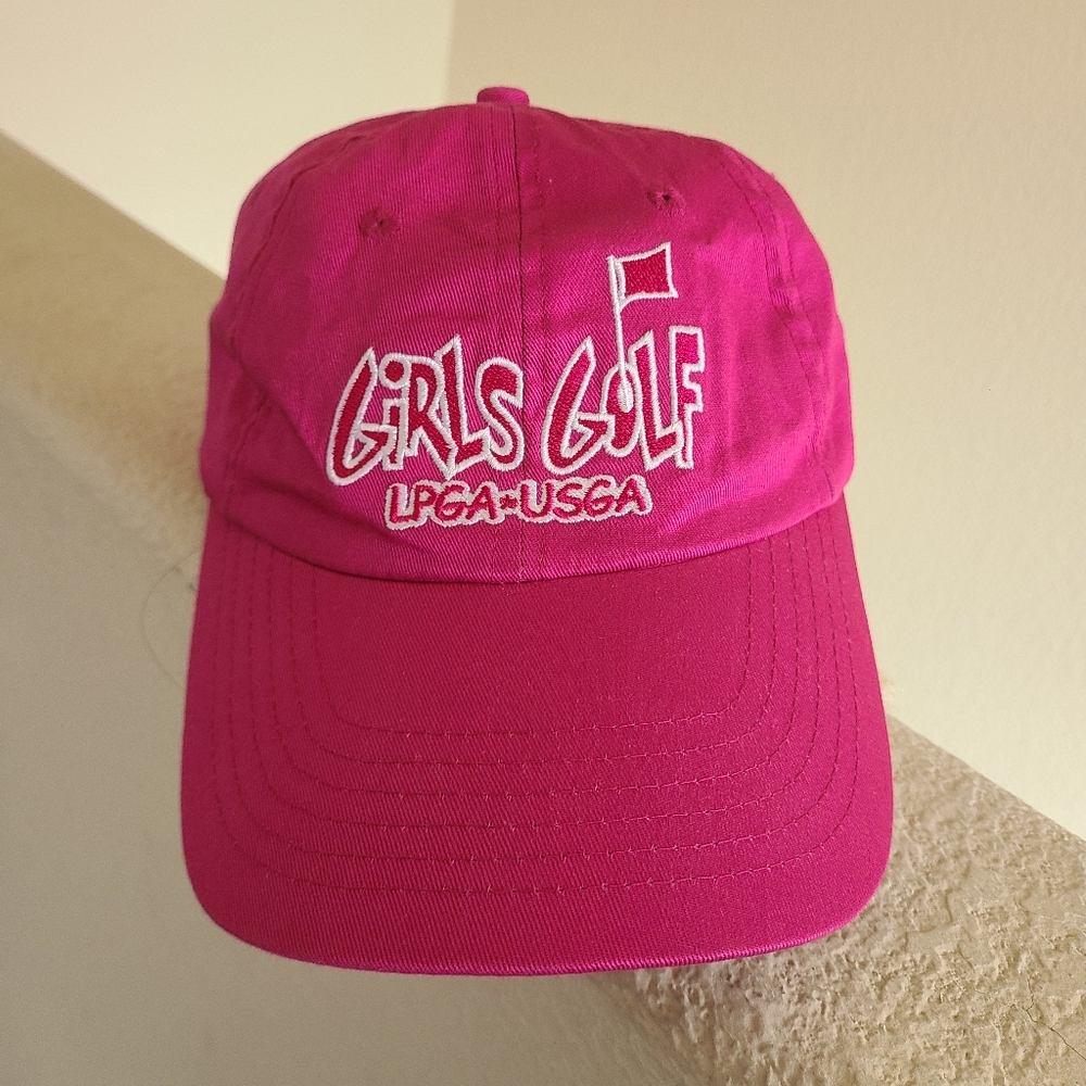 Cute Girls Golf LPGA USGA Pink Cap Hat Cotton